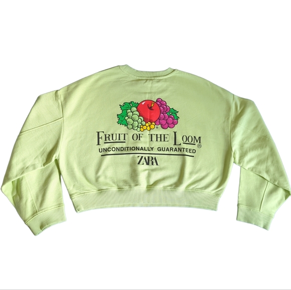 ZARA x Fruit of the Loom Crop Sweatshirt - Picture 2 of 6